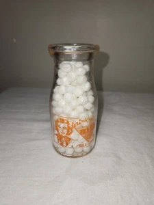 Vintage Modern Dairy Co "Drink Milk" 1/2 Pint Milk Bottle Elgin, Ill 5.25" Tall  - Picture 1 of 8
