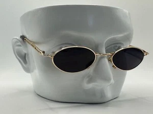 VTG Y2K Sunglasses Narrow Oval Style Gold Frame Beverly Hills Polo Club #814  - Picture 1 of 10