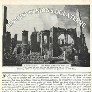Les convulsions de la terre - - Article de presse 1906 - Picture 1 of 5