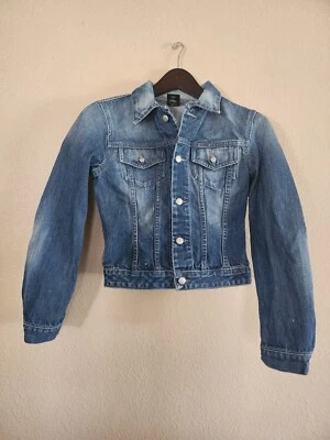 Abrigo Chaqueta Denim Diesel Jean Hecho en Italia 100% Algodón Envejecido De Colección Talla S Foto 1 de 4