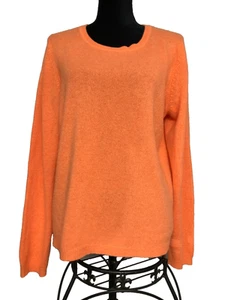 Tahari Pure Luxe 100% Cashmere Sweater XL Peach Color Pullover Extremely Soft - Picture 1 of 8