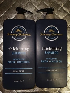 Tommy Bahama Biotina + Champú Espesante Aceite de Ricino Mar + Surf 32 fl oz Lote de 2 - Imagen 1 de 2