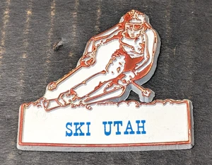 Calamita frigorifero vintage Ski Utah 2" magnetica da collezione Inc. - Foto 1 di 2