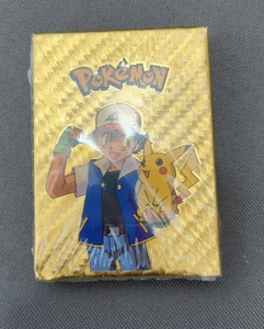 Pack de 55 barajas de cartas Pokemon Gold Foil sin duplicados nuevas selladas - Imagen 1 de 2
