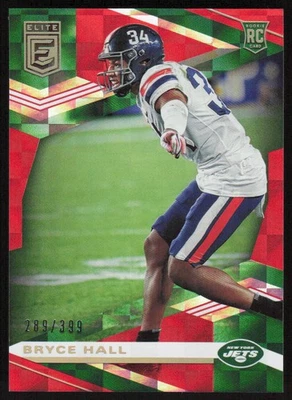2020 Donruss Elite Red #/399 Bryce Hall #168 Rookie New York Jets - Image 1 of 2
