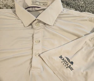 HOLDERNESS & BOURNE GOLF POLO BONITA BAY CLUB MENS XL WHITE TAILORED FIT LOGO - Picture 1 of 9
