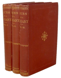 Leslie Stephen. Hours in a Library (3 volume set) 1892 - Imagen 1 de 2