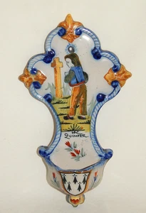 Weihwasserbecken QUIMPER HR Handbemalt - Picture 1 of 6