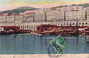 MARSEILLE - LIGNE D'ALGER SUR 5c SEMEUSE - CARTE POSTALE D'ALGER - Picture 1 of 1
