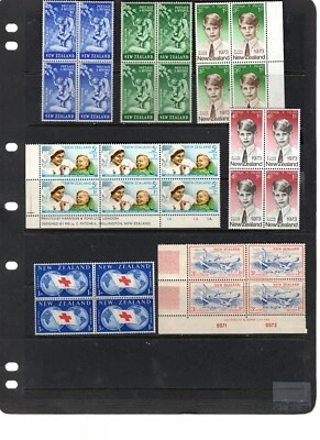 NEW ZEALAND BLOCKS MNH 3 PHOTO'S HEALTH SOME CORNER BLOCKS - Image 1 of 3