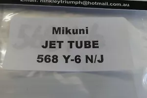 TUBO DE JET MIKUNI - AGUJA JET 568 Y -6 N/J - Imagen 1 de 4