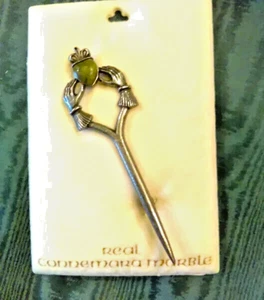 Irish Claddagh Pewter Lapel - Kilt Pin - Solvar Jewellery of Dublin, Ireland - Picture 1 of 8