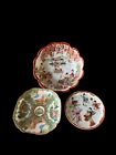 3 Antique Japanese/ Chinese Plates Kutani Geisha, Rose Medallion, Samurai