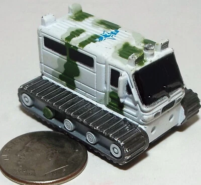 Small Micro Machine Plastic Military Sno-Cat in Winter Camouflage w/ Blue Star - Image 1 of 4