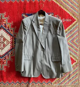Chaqueta Blazer J.Press Poplin Caqui Oliva Monótona Clásica a Medida 46 Larga Verano - Imagen 1 de 8