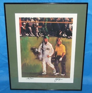 Impresión en acuarela firmada y enmarcada por Jack Nicklaus y Jackie Nicklaus 1986 Masters - Imagen 1 de 5