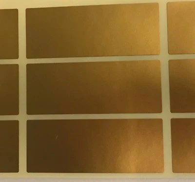 Large - Gold - 30 x 78mm Colour Code Rectangles / Folder / Box Sticky Labels - Image 1 of 2