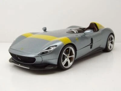 Ferrari Monza SP1 2018 Gris Coche a Escala 1:18 Bburago - Imagen 1 de 4