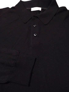 Suéter Negro GRAN SASSO Para Hombre Estilo Polo Woo/Seda/Cachemira 1XT TALL HECHO EN ITALIA - Imagen 1 de 6