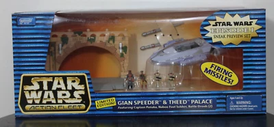 GIAN SPEEDER & THEED PALACE Sneak Preview Star Wars Ep I Galoob Action Fleet Foto 1 de 4