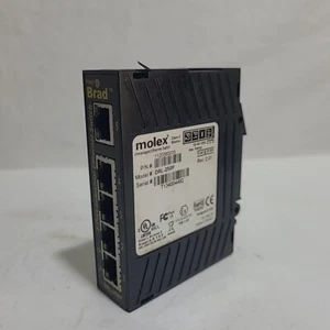 Molex DRL-250P 5-Port Unmanaged Industrial Ethernet Switch 10-30VDC -pre Owened- - Picture 1 of 9