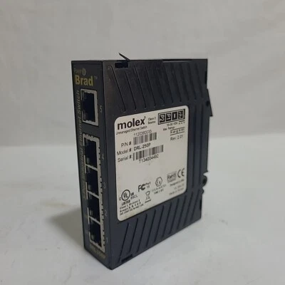 Molex DRL-250P 5-Port Unmanaged Industrial Ethernet Switch 10-30VDC -pre Owened- - Image 1 of 4
