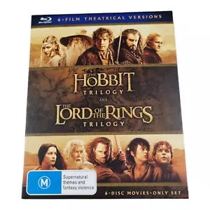The Hobbit Trilogy and The Lord Of The Rings Trilogy (Blu-ray, 2016) 6-Disc Set - Imagen 1 de 5
