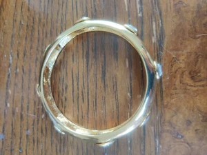 Brazalete pulsera cristal transparente artesanal firmado vintage - Imagen 1 de 3