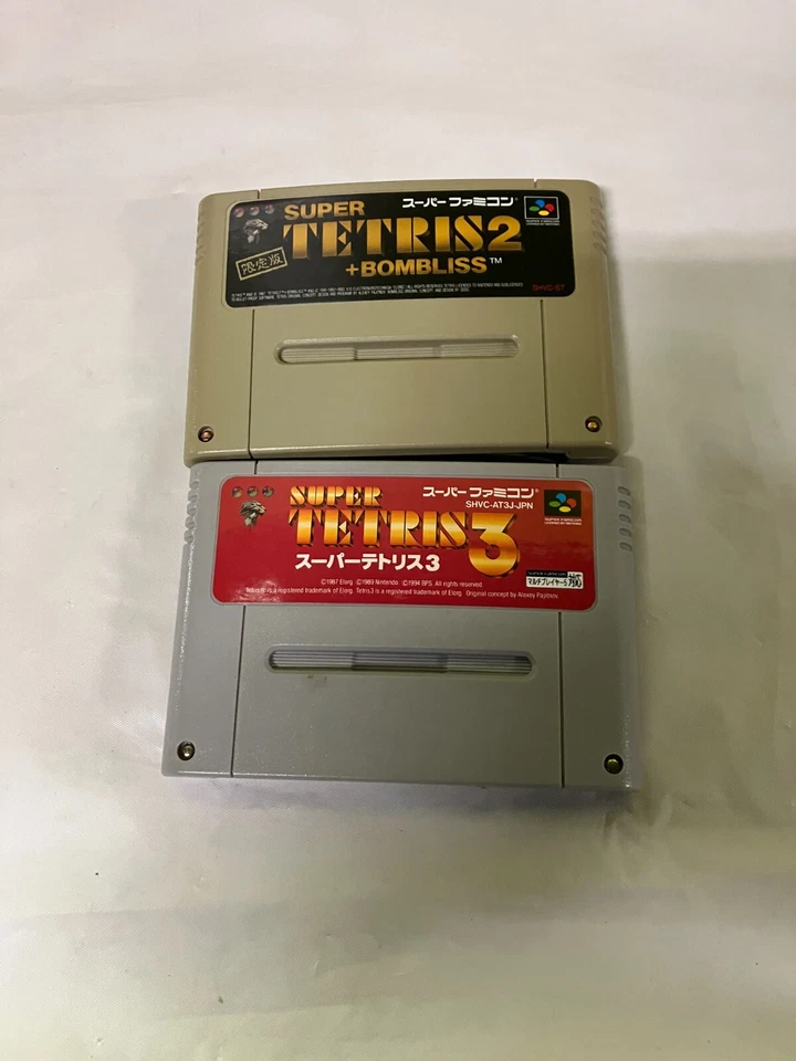 Lot of 2 Nintendo Super Famicom, Super Tetris 2 + Bombliss, Super Tetris 3, F609 - Image 1 of 2