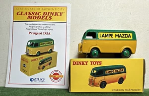 DINKY TOYS ATLAS EDITIONS: VANT TOLE PEUGEOT 25 B IN DER NÄHE NEUWERTIG & COA - Bild 1 von 5