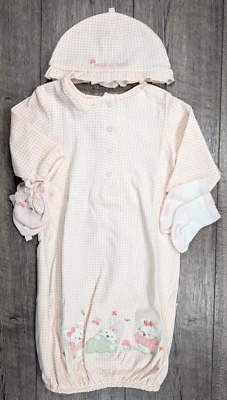 Ropa para bebé niña nuevo sin etiquetas vitaminas bebé 0-6 meses 4 piezas Peek A Boo Bunny vestido conjunto Foto 1 de 4