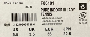 Babolat Tennisschuhe Damen - EUR 36 UK 3,5 - Halle (Teppich) - Pure Indoor III - Bild 1 von 5