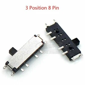 Micro Slide Switch 3 Position 8 Pin Mini SMD Switch PCB Panel Mount 1.5mm Handle - Picture 1 of 4