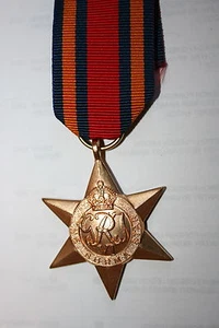 SEGUNDA GUERRA MUNDIAL MEDALLA BIRMA STAR CALIDAD REPUESTO TAMAÑO COMPLETO CON CINTA - Imagen 1 de 1