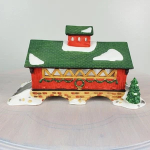 Holiday Time Village Collectible Covered Bridge - Picture 1 of 15