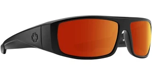 Spy Logan Polarized ANSI Z87 Men's Matte Black Sport Wrap Sunglasses - Picture 1 of 5