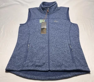 Orvis Sweater Fleece Vest Mens Size Medium Large Blue Full Zip Hiking NWT New - Picture 1 of 11
