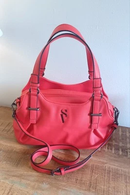 Cartera Simply Vera Wang Naranja/Rojo Múltiples Bolsillos con Bandolera Correa Bolso de Mano  Foto 1 de 4