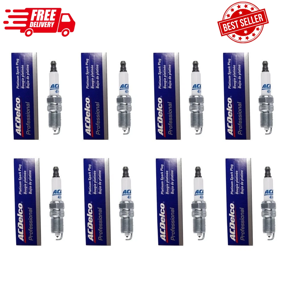 Set of 8 Platinum Spark Plugs – Fits LS1 LS2 LS3 L99 Corvette Silverado Tahoe. Foto 1 de 4