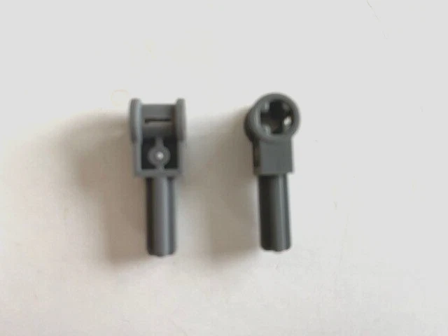 LEGO Technic Parts: 2L Axle Connector w Reverser Handle, #6553, Dk Gray - 2 Pcs - Image 1 of 1