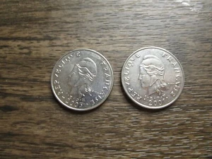 2 New Caledonia 50 Francs - Years 2001 and 2003 - Coins Coin Lot - Imagen 1 de 2