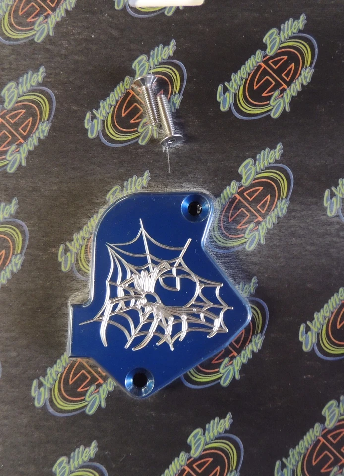 YAMAHA RAPTOR 50 80 90 SUZUKI QUADSPORT ПАУТИНА СИНИЙ АЛЮМИНИЕВЫЙ ЧЕХОЛ ДРОССЕЛЬНОЙ ЗАСЛОНКИ - Изображение 1 из 1