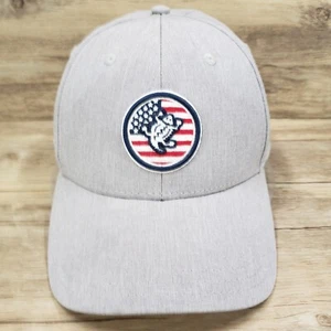 Troon North Hat Cap USA Flap Patch Horned Toad Logo Gray Strap Back Adjustable - Picture 1 of 9