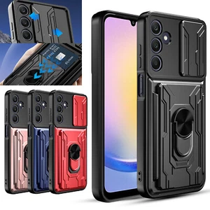 For Samsung Galaxy A15 A25 A55 5G Ring Case Camera Slide Stand Armor Cover - Picture 1 of 66