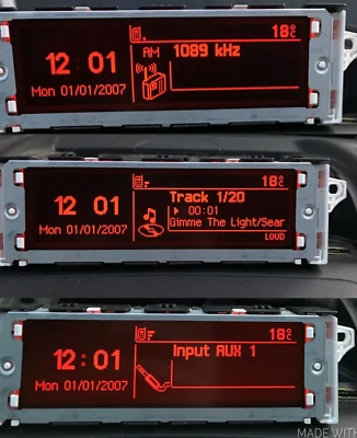 Peugeot 307 Clock Display 307CC 307SW Multi-function Screen RD4 6 Month WARRANTY - Image 1 of 4