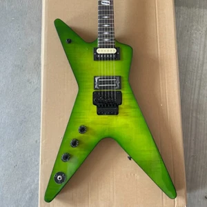 Guitarra Eléctrica Green Dimebag Tapa de Arce Flameado Floydrose para Zurdos Venta Caliente - Imagen 1 de 14