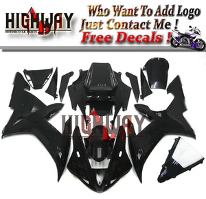 Black Injection ABS Full Fairings Kit For Yamaha YZF R1 2002 2003 02-03 Bodywork - Picture 1 of 6