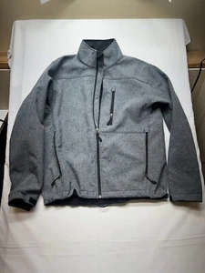 Kirkland Signature Mens Gray Full Zip Soft Shell Coat Jacket Size Medium Outdoor - Picture 1 of 17