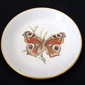 VTG 1982 Royal Worcester Bone China Trinket Dish Butterflies Made in England 4" - Picture 1 of 4