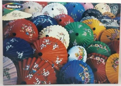 Pretty Paper Parasols 1000 件拼图 #20530 ~ RoseArt,2001 年 ~ 全新未拆封 — 第 1/4 张图片